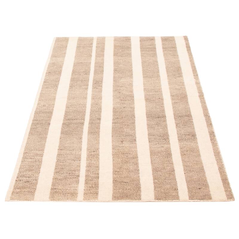 ECARPETGALLERY Hand-knotted Tangier Taupe Wool Rug - 5'1 x 8'2