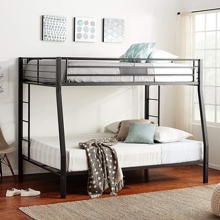 Romance Contemporary Full XL/Queen Bunk Bed with Side Ladders Full ...