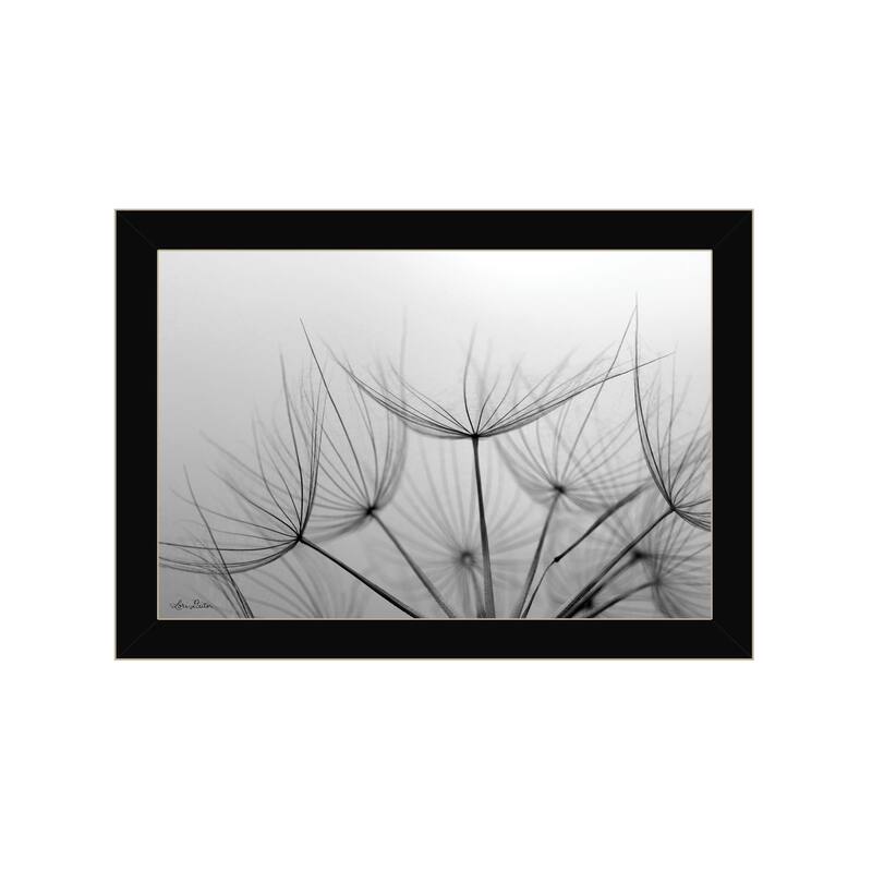 TrendyDecor4U Contemporary "Love is a Delicate Flower" Framed Print Wall Art - Black