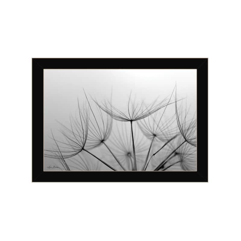 TrendyDecor4U Contemporary "Love is a Delicate Flower" Framed Print Wall Art - Black