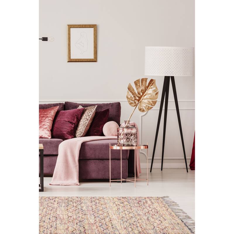 ECARPETGALLERY Braid weave Sienna Cream Wool Rug - 5'2 x 8'0