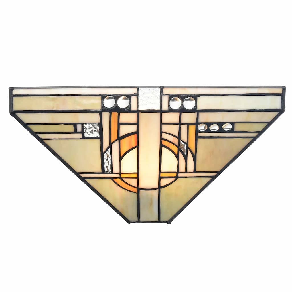 Ferrara Tiffany Style Wall Sconces with Stained Glass Wall Light, 1-Light - Multicolor