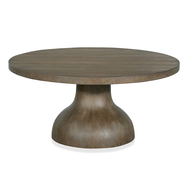 Magnussen Home Bosley Lt. Brown Porpoise Round Cocktail Table - 38''W x 38''D x 18''H - 38''W x 38''D x 18''H