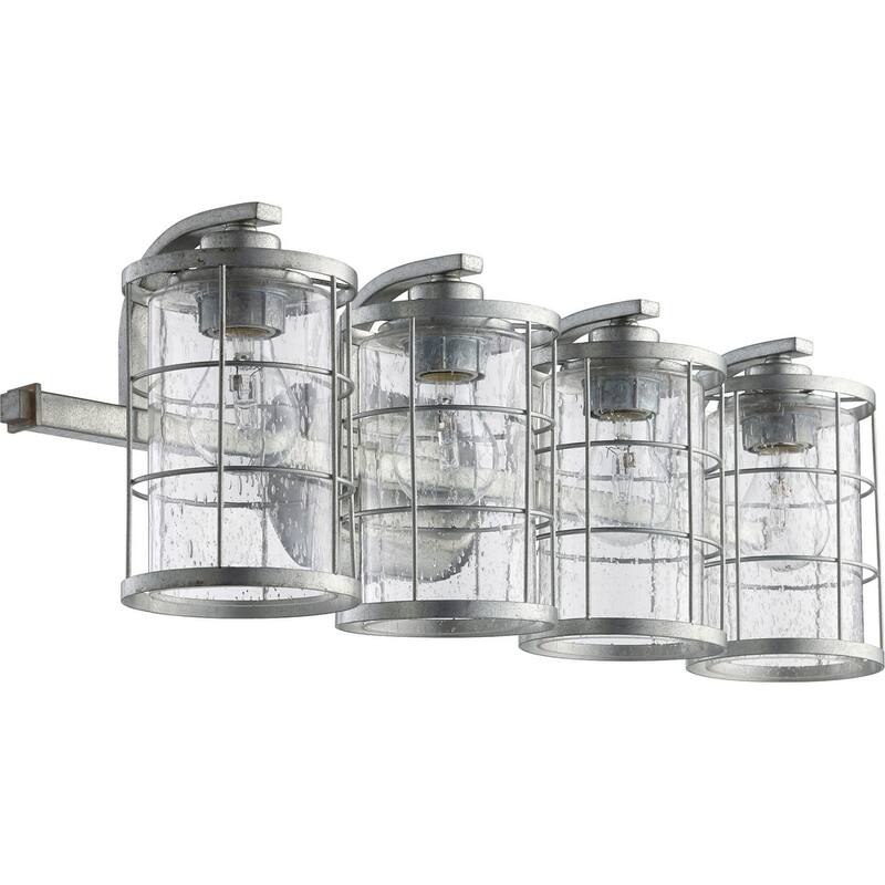 Quorum International Ellis 4 Light 26-1/4" Wide Bathroom Vanity Light - Tumbled Steel