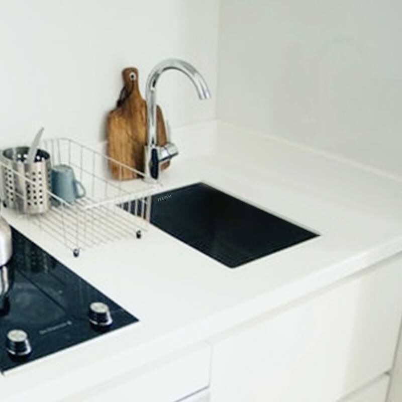 19" x 17" Stainless Steel Undermount Kitchen Sink with Black Coating