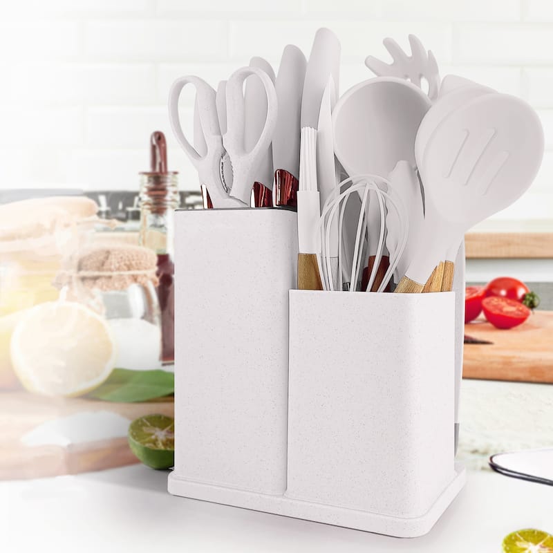 19-piece Non-stick Silicone Assorted Kitchen Utensil Set - White