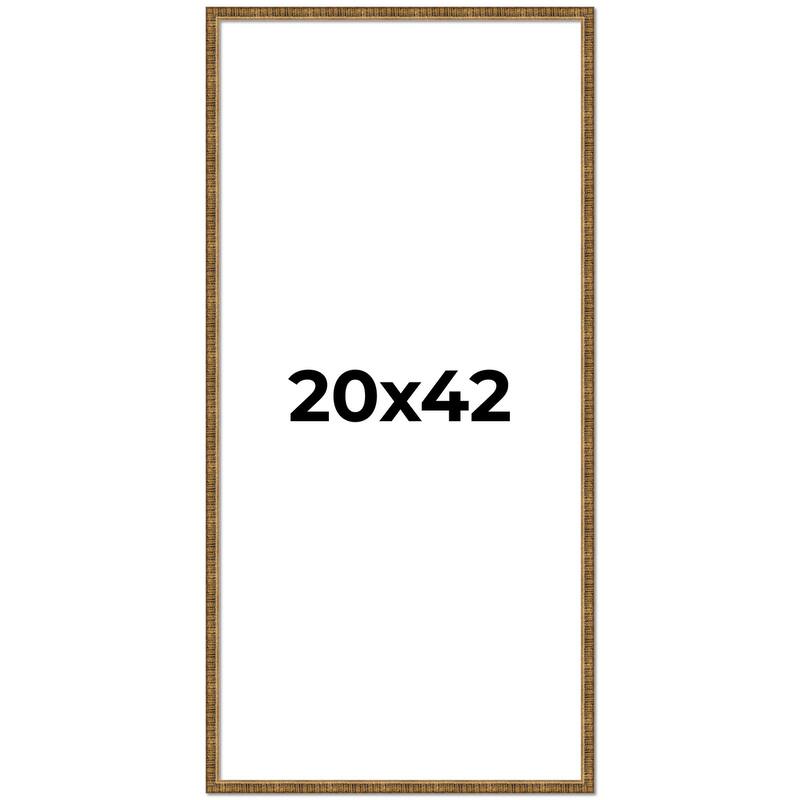 20x42 Frame Gold Kingsley Distressed Solid Wood Picture Frame Width