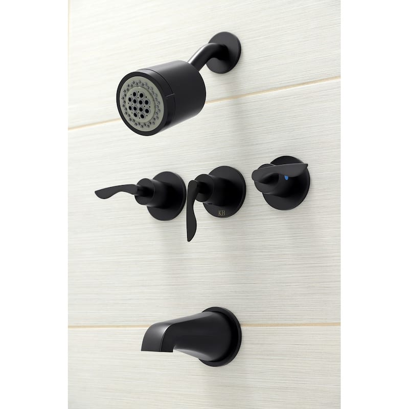 Serena Three-Handle Tub and Shower Faucet