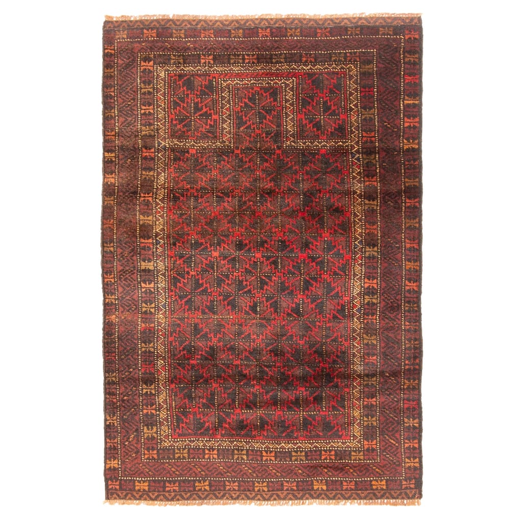 ECARPETGALLERY Hand-knotted Teimani Black Wool Rug - 2'10 x 4'4