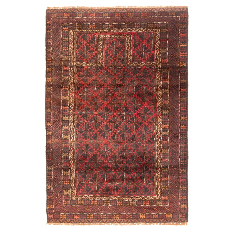 ECARPETGALLERY Hand-knotted Teimani Black Wool Rug - 2'10 x 4'4