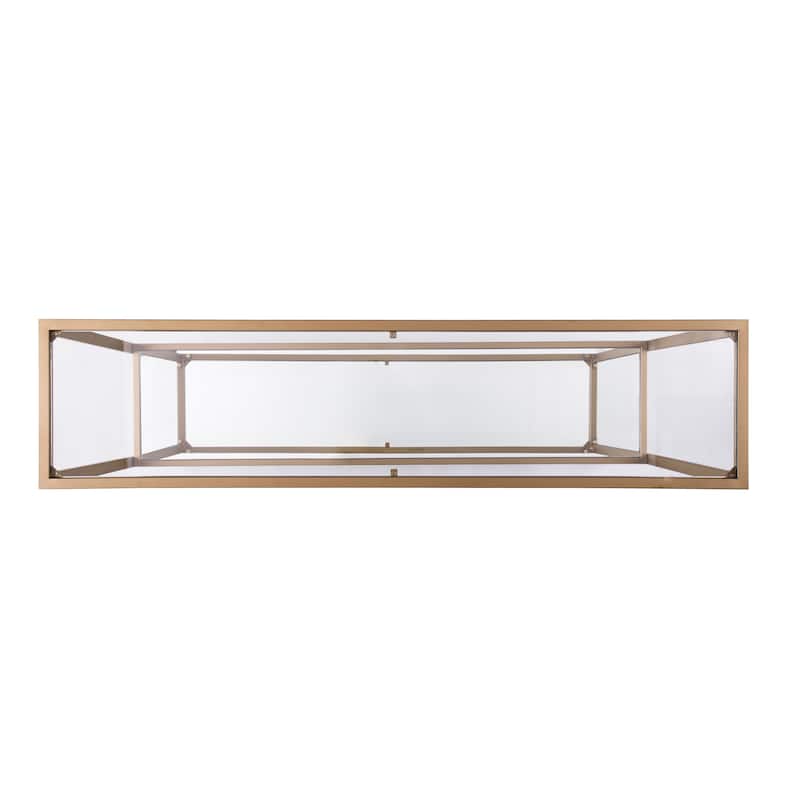 SEI Furniture Grant Glam Gold Matte Finish Console Table
