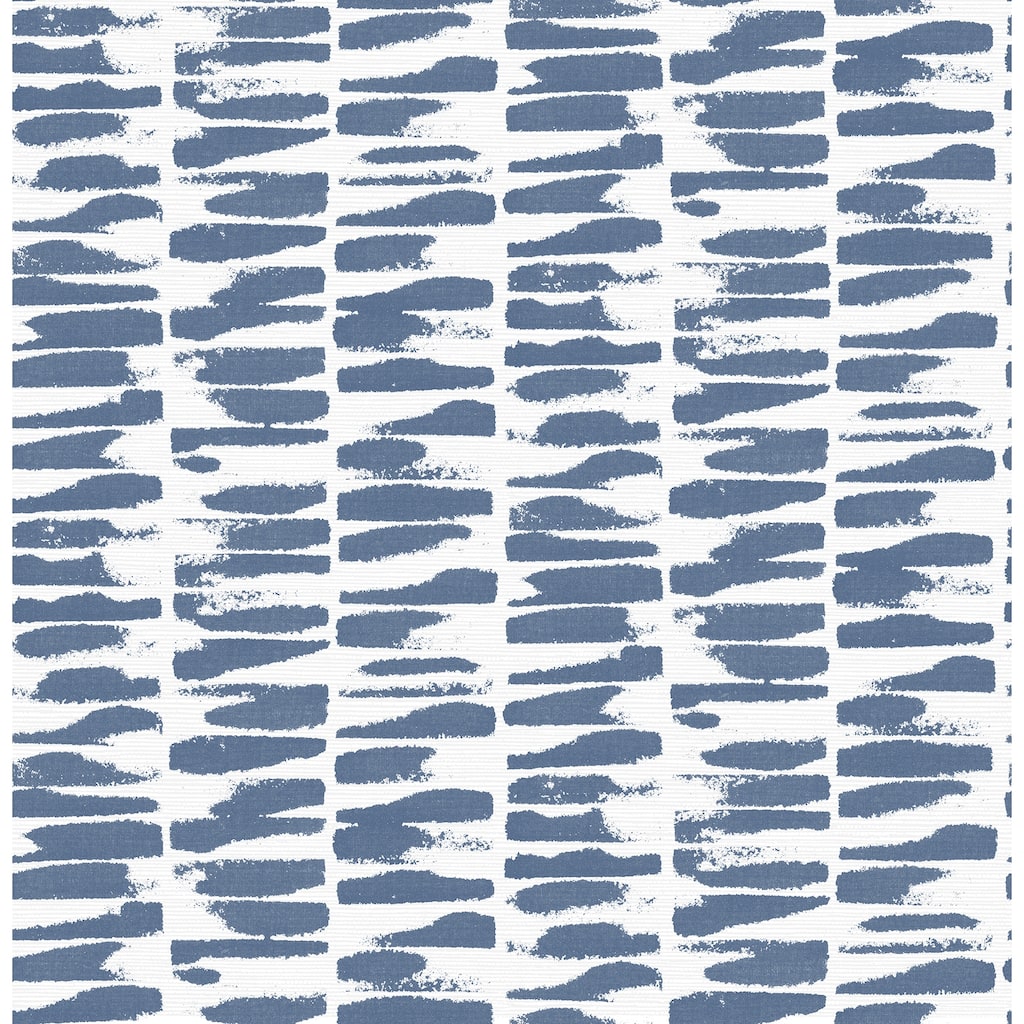 A-Street Prints Myrtle Indigo Abstract Stripe Wallpaper