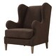 preview thumbnail 1 of 6, Uttermost Serpentine Brown Fabric Accent Chair - 40" H x 29.5" W x 34.5" D