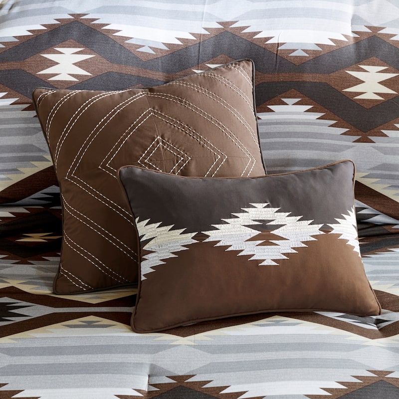 Woolrich Bitter Creek Grey/ Brown Oversized Comforter Set