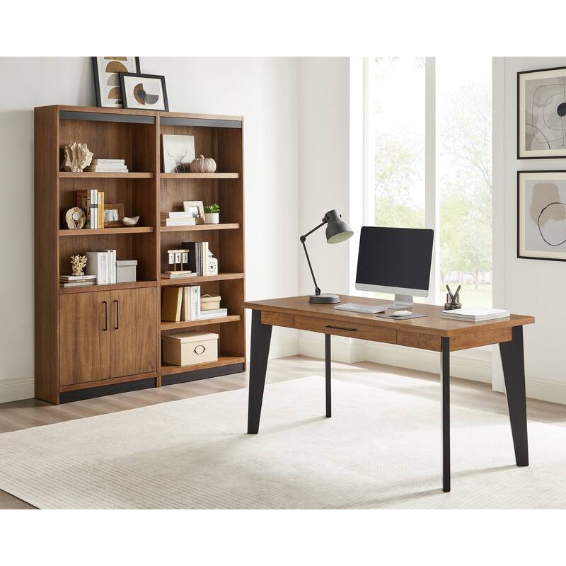 Modern Writing Desk, Executive Desk, Rich Medium Brown