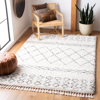 SAFAVIEH Moroccan Fringe Shag Lucyna 2-inch Thick Rug