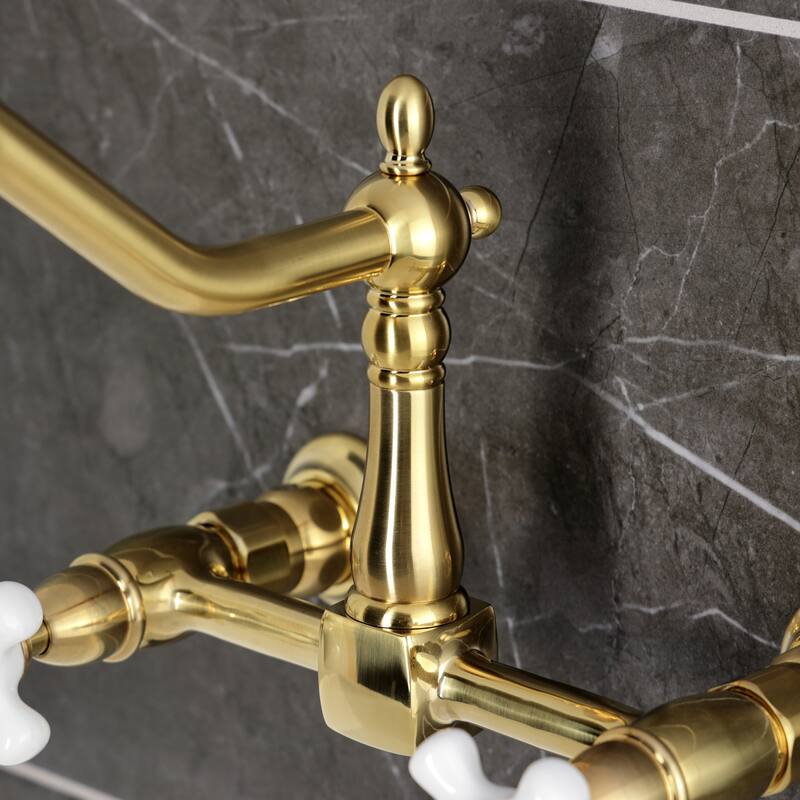 Heritage Two-Handle Wall Mount Bridge Kitchen Faucet