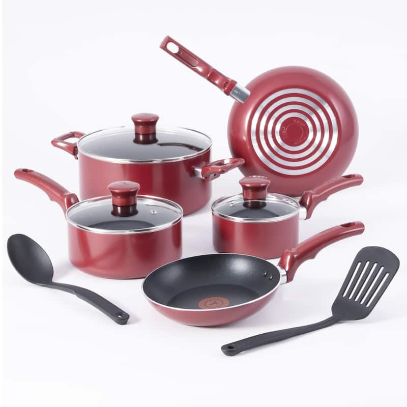 T-fal Essentials Non-Stick Pots and Pans Cookware 10 Piece Set