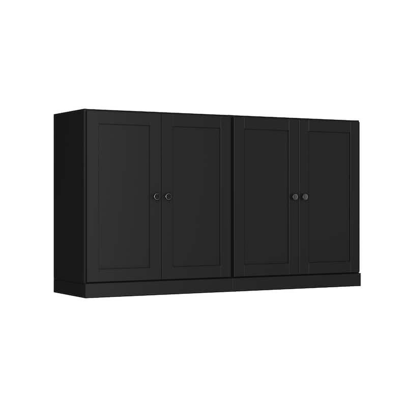 Palace Imports 100% Solid Wood 64" Sideboard with Raised Panel Doors & Adjustable Shelves