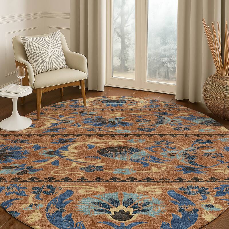 Machine Washable Indoor/ Outdoor Global Alix Chantille Rug