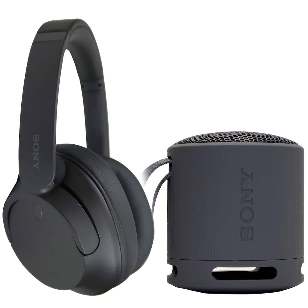 Sony Wireless Over-Ear Noise-Canceling Headphones WH-CH720N + Sony XB100 Portable Waterproof Bluetooth Speaker (Black)