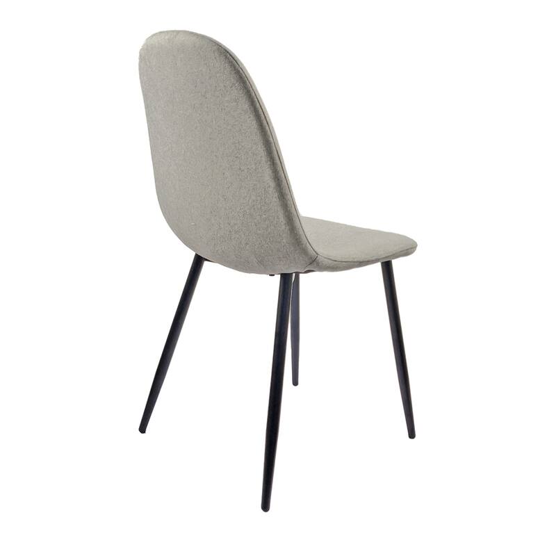 Modern Accent Chairs with Black Metal Legs for Dining Room (Set of 4)
