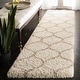 preview thumbnail 91 of 164, SAFAVIEH Hudson Shag Ogee Trellis 2-inch Thick Area Rug 2'3" x 10' Runner - Ivory/Beige - Runner