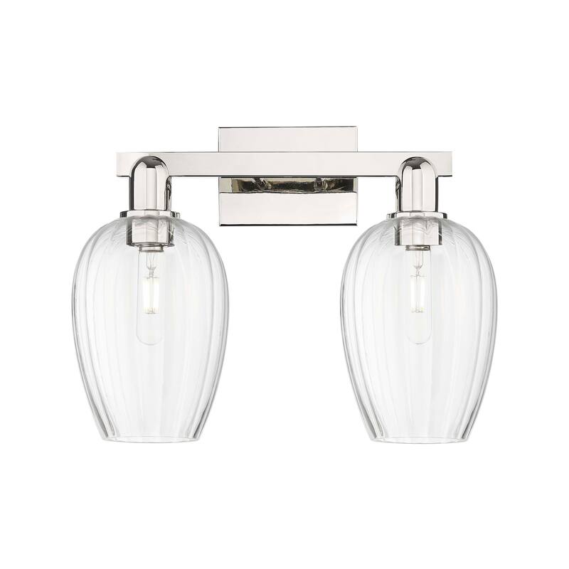 Innovations Lighting 716-2W-14-16 Preston Vanity Preston 2 Light 16" - Polished Nickel / Clear