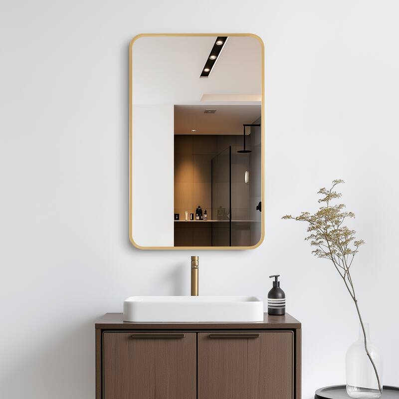 Talayuela Rectangular Aluminum Framed Medicine Cabinet with Mirror