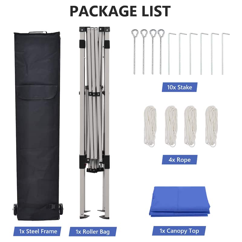 Ainfox 10x20 Heavy Duty Pop up Canopy Tent,Outdoor Shade Instant Folding Event Gazebo with Wheeled Bag