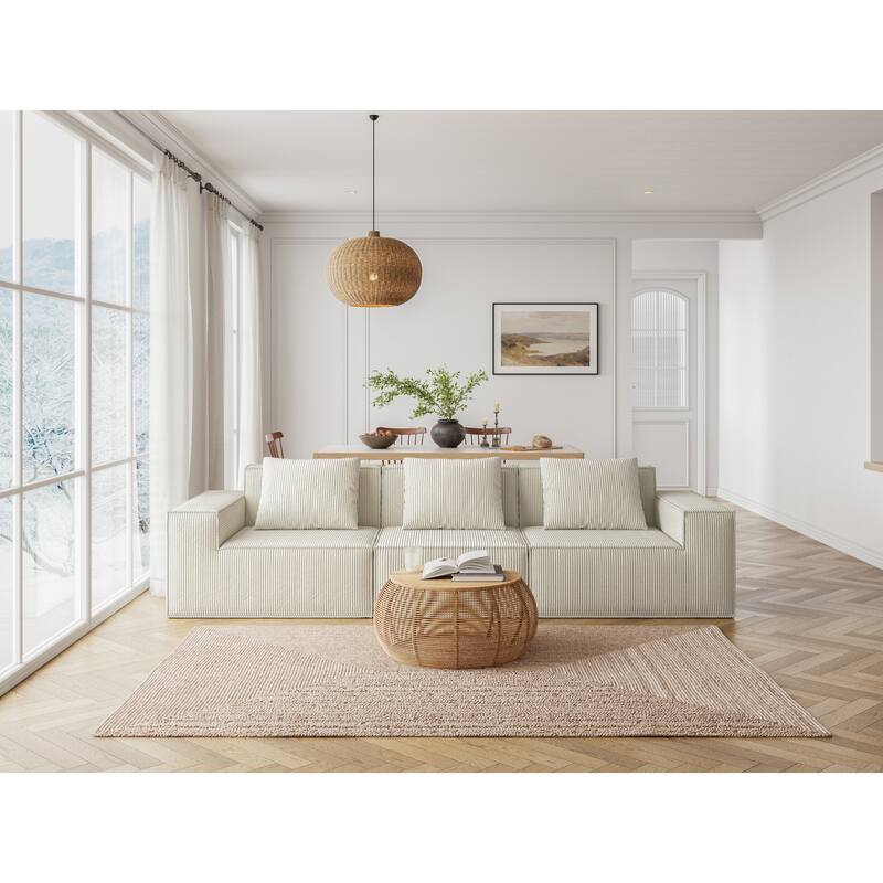 Chenille Fabric Sectional Sofa for Living Room,Tofu Block Sofa Floor Sofa
