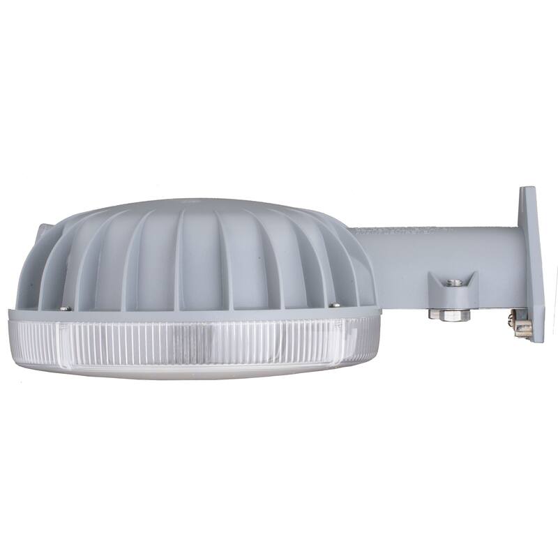 7-in. Gray Aluminum LED Outdoor Bright Security Flood Light, Dusk to Dawn, Selectable CCT, 5000 Lumens