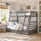 preview thumbnail 1 of 25, Furniture of America Cude Modern Twin over Full Solid Wood Bunk Bed Set Grey