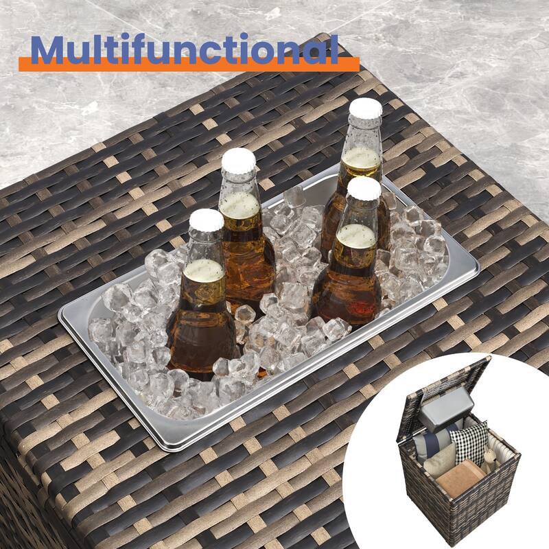 4 Piece Outdoor PE Wicker Furniture Set