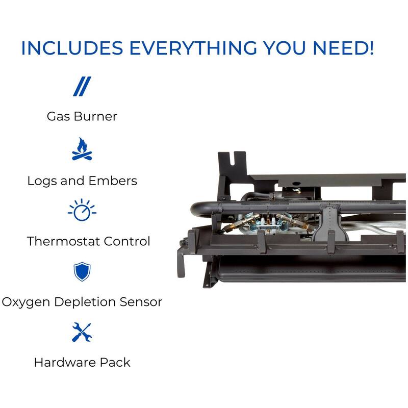 Duluth Forge DLS-L24T-2 33,000 BTU Vent Free Liquid Propane Log Set