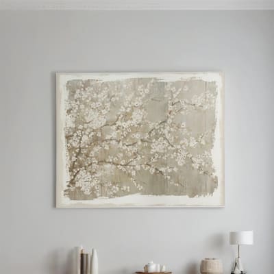 Modern 60" x 48" Large Cherry Blossom Canvas Art Print