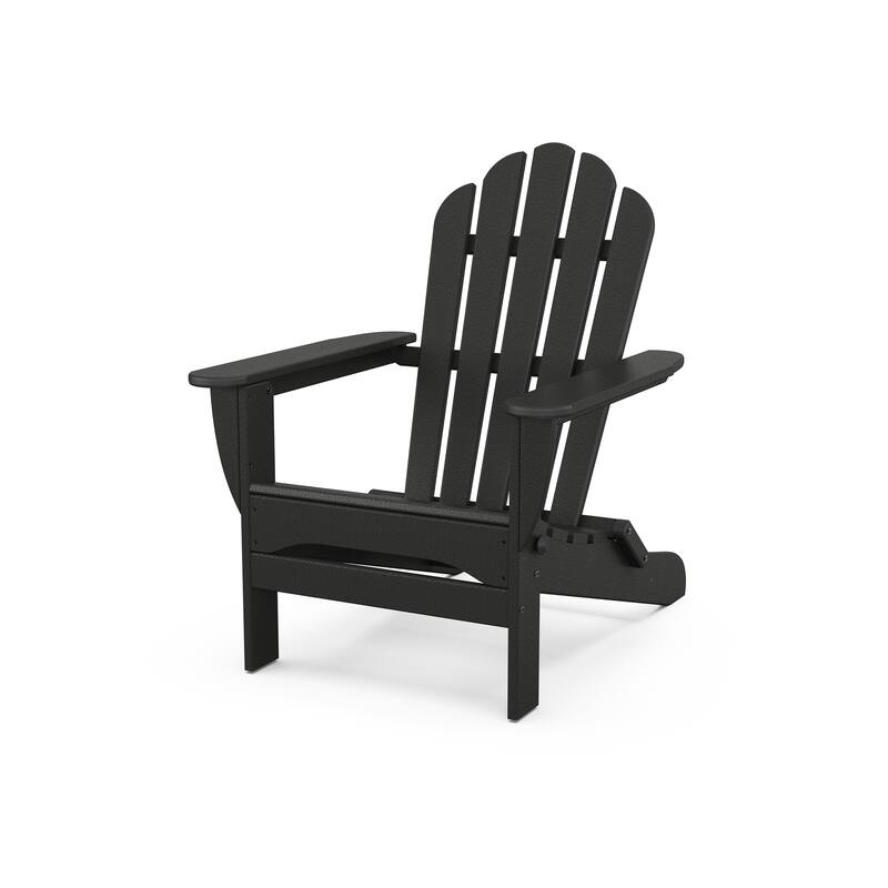 Trex Outdoor Furniture Monterey Bay Folding Adirondack Chair - Charcoal Black
