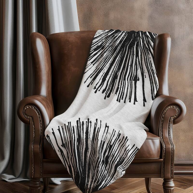 Premium Machine Washable Contemporary Burst Sherpa Throw Blanket