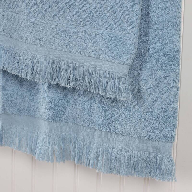 Superior Rolla Cotton Geometric Jacquard Plush Soft 6 Piece Towel Set