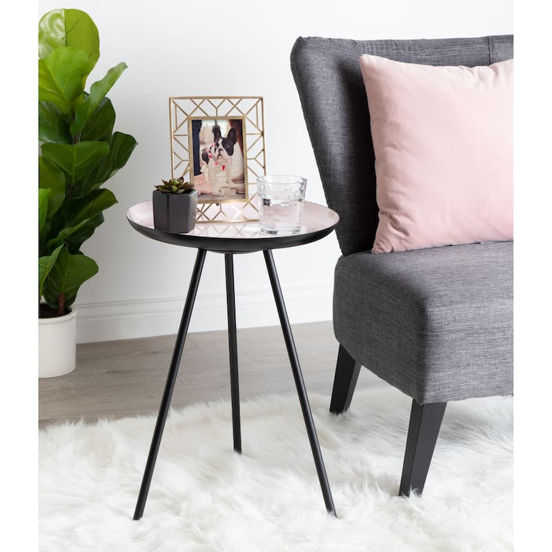 Kate and Laurel Laranya Round Metal Side Table - 15x15x22.5