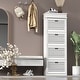 preview thumbnail 8 of 13, Kerrogee 4 Drawes Shoe Cabinet - 8 Tiers Shoe Rack - Up to 16 Pairs - 9.8"W x 21.7"L x 61"H 9.8"W x 21.7"L x 61"H - White