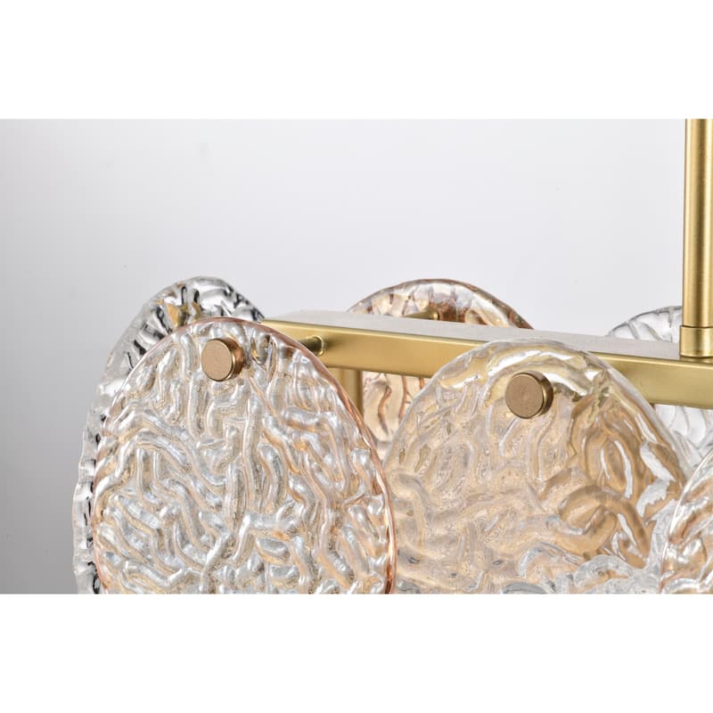 Gavin 25 Inch Modern Textured Glass Chandelier 5 Light - N/A