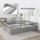 preview thumbnail 4 of 29, Full Size Floor Bed Frame with Tall Guardrails and Access Opening Play