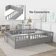 preview thumbnail 20 of 29, Full Size Pine Wood Floor Bed, Integral Construction with Super High Security Barrier, Door, Children's Floor Bed Frame