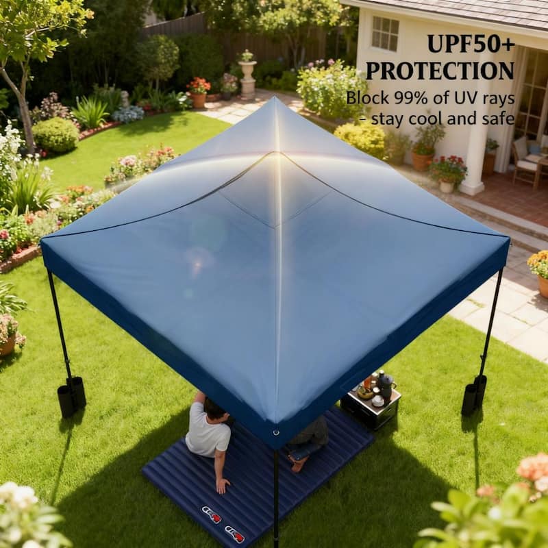 GDFStudio - Outdoor Innovative Replacement Canopy Top for Pop Up Tent with 4 Weight Bags & UV Protection Cover