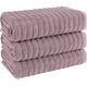 preview thumbnail 60 of 61, Classic Turkish Towels Cotton Bath Sheets Set of 3 Oversized Ribbed Towels, Ultra-Soft & Absorbent - 40x65