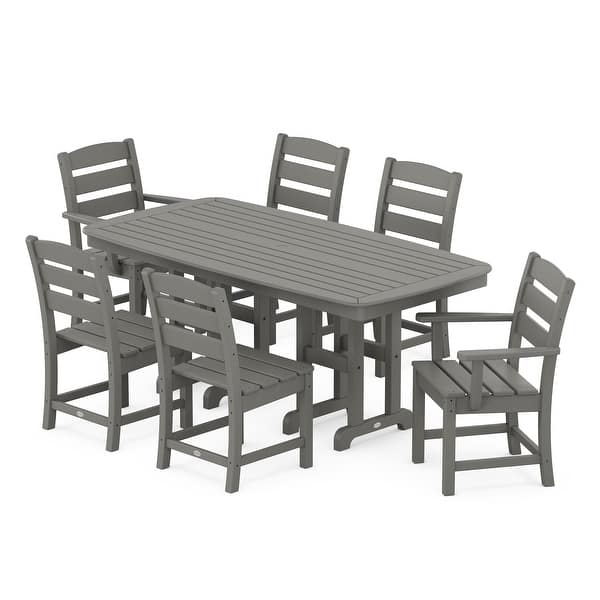 slide 2 of 11, POLYWOOD Lakeside 7-Piece Dining Set Slate Grey