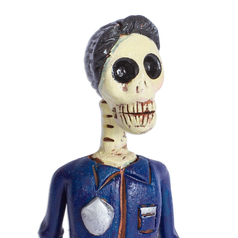 Novica Handmade Security Guard Catrin Ceramic Sculpture
