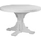 preview thumbnail 16 of 29, Poly Lumber Round Dining Table Set with 28" Benches Dining Height - White