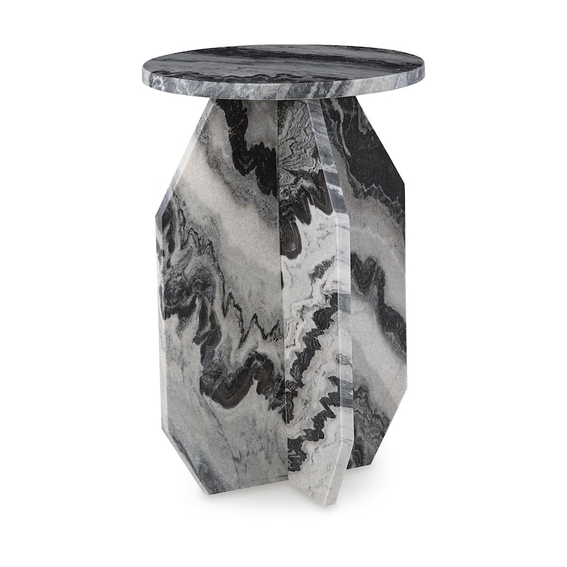 Signature Design by Ashley Wrenlane Black/White Accent Table - 15" W x 15" D x 23" H